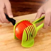 Stainless Steel Kitchen Handheld Orange Lemon Slicer Tomato Cutting Clip Fruit S
