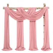 Wedding Arch Draping Fabric,8 Panels 28" x20ft Dusty Rose Wedding Arch Drapes...