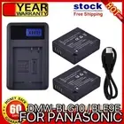 2x DMW-BLG10 DMW-BLE9 battery +LCD Charger for Panasonic LUMIX GF5 GF6 GX7 LX100