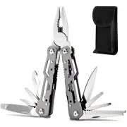 Multitool, 15-in-1 Stainless Steel Multi Tool, Folding Pocket Plier with Nylo...