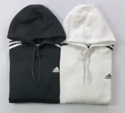 NEW Women's Adidas Primegreen 3S Fleece Lined Three Stripe Cropped Hoodie