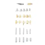 1 Set Pyrography Wood Working And Soldering Tips Alphabet Numbers Symbols