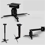for Home Theater Cinema Indoor Outdoor Backyard Pa Black Color Projector Ceiling Mount Adjustable 43 to 65cm Roof Bracket for DLP LCD LED Beamer Wall Hanger