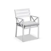 Houston Outdoor 1.8m Round Aluminium Dining Setting with 8 Kansas Chairs - Outdoor Aluminium Dining Settings