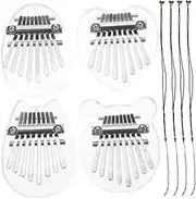 TOGEVAL 4pcs Cartoon Style Kalimba Mini Note Thumb Piano for Durable Music for Beginners Home School and Outdoor Fun