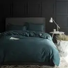 Solid Color Egyptian Cotton Duvet Cover Luxury Bedding Set High Thread Count ...