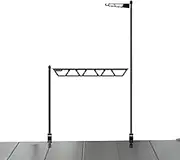 Portable Camp Utensil Rack - Desktop Lamp Stand, Grill Organizer Tool | Lightweight Metal Frame with Hanging Function, Picnic Cooking Setup, Fishing Site Meal Prep and Travel Gear Storage