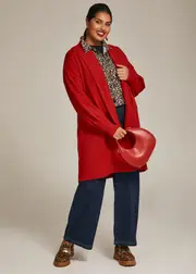 [Virtuelle] Taking Shape Lofty Balloon Sleeve Cardigan Size 14 in RED - Plus Size Women's Clothing Red