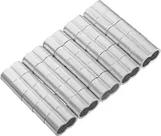 Mipcase 25pcs Aluminum Crimping Loop Sleeves Wire Rope End Connectors Clamp Ferrule Cable Termination Outdoor Sports Camping Travel