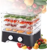 Freeze Dryer Machine, 235W Food Dehydrator, 35-70°C Wide Temp Control, 360° Cycle Heating, Fruit Dehydrator with 4-Tray Dryer, Detachable Network Disk, for Beef Jerky, Meat, Fruit