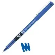 Pilot V5 Hi-Tecpoint Liquid Ink Rollerball Pen 0.5Mm Tip 0.3Mm Line Blue Pack 12