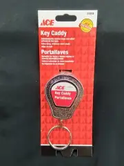 NEW ACE Hardware Metal Key Caddy #51974 w/Retractable Chain Belt-Clip Key Holder