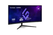 ViewSonic 34 ft Curved 3440x1440, 180Hz 1ms 1500R, HDR10, Adaptive Sync, 2x HDMI, 2x DP, Speaker, VESA 100, VX3418-2KPC Office Gaming Ultra Wide Monit