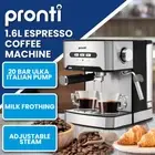 Pronti Espresso Coffee Machine Automatic Italian Pump Frother