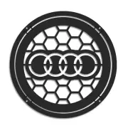 Raised Metal Grill 1pc AUDI rings Speaker Protect SUB Cover Handmade Grid Mesh