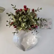 Ganz Kissing Krystals Christmas Ornament Mistletoe Green Red Gold NWT Holly