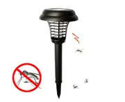2PC Solar Powered Light, Mosquito and Insect Bug Zapper-LED/UV Radiation Outdoor Stake Landscape Fixture for Gardens, Pathways, and Patios