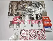for KUBOTA D1105 Overhaul kit Full cgasket kit Piston Ring crankshaft conrod Bearing Set + Water Pump