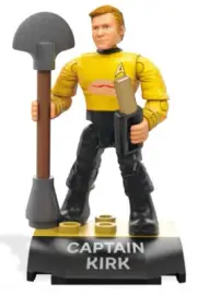 Star Trek Captain Kirk Poseable Mini Figure 19 PCS Stand Mega Construx Heroes 8+
