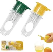 2-Pack Screw Top Lemon Squeezer, 2025 New Screw-Top Lemon Squeezer with Built-in Filter, Lemon Juicer Squeezer, Exprimidor De Limones Enteros, Easily Squeezer Juice Anytime, Anywhere (Mix)