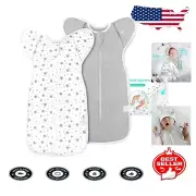 Versatile Baby Sleep Sack - 2-Pack Cotton Swaddle for Easy Diaper Changes