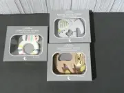 CR Gibson lot of 3 Silicone Teethers/Sloth, Elephant & Zebra
