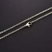 [BOSAIYA] 10pcs 55cm Metal Losster Clasps Necklace Chains Brass Bulk for DIY Jewelry Making Findings Supplies Cuban Link Chains (Color : KC Gold)