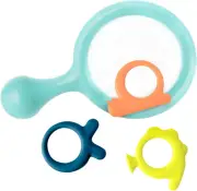 Water Bugs Floating Bath Toys with Net, Mint 4 Piece Set