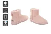 UGG Outback Unisex Premium Double Face Sheepskin Mini Classic Boot (Pink, Size 9M/10W US)