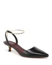 Vince Women's Sarita Pointed Toe Anklet Kitten Heel Pumps