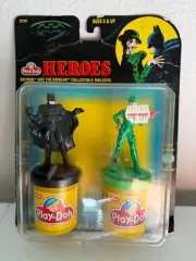 Vintage 1995 Play-Doh Heroes BATMAN FOREVER Batman Riddler Collectible Molders