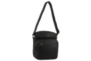 Pierre Cardin Mens Leather Cross-Body Bag Organiser - Black