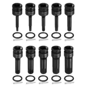 10pcs 1/2" Drive Impact Hex Bit Socket Set 5-19mm Metric CR-MO Steel
