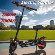 2000W Off-Road Electric Scooter with Seat 70KM/H 50KM Range Foldable