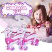 Roller Skates for Girls Boys for Kids M Size Adjustable Light Up Q3Y6