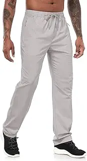 [Lzzidou] Mens Sweatpants with Zipper Pockets Lightweight Hiking Travel Pants Quick-Dry Stretch Athletic Pants