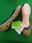 LADIES NEW CROCS BLACK LEOPARD LOOK FLAT SHOES SIZE 9
