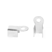 Silver Tone Cord Ends - 8mm x 4mm - 500 Pieces - FD506