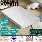 Giselle Bedding Foldable Mattress Folding Foam Baby White Cot Soft 3 Fold Design