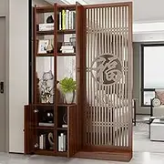 Wall Room Divider, Room Divider Wall Privacy Panels, Bathroom Entryway Privacy Screen, Room Separator Screen with Shelves Bookshelf, for Studio/Apartments(130cm/51.1in)