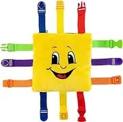 Buckle Toy Bongo Square - Toddler Learning Toys - Sensory Fine Motor Activity - Easy Travel Toy