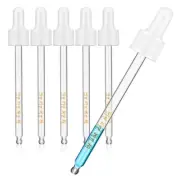 6 Pcs Glass Dropper Pipettes Essential Oil Transfer Droppers for Oils Graduated