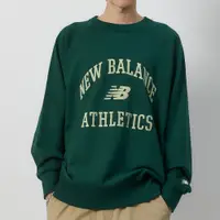 在飛比找蝦皮商城優惠-New Balance 男 綠色 學院風 休閒 日常 上衣 