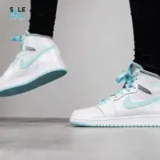 Nike Air Jordan 1 AJ1 Girls Retro High GG White Still Blue 332148-106