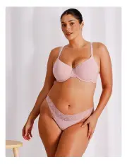 [Chloe & Lola] Empower D+ Lace Wing T-shirt Bra in Petal Pink