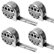 4Pcs/Pack Retractable Measuring Tape 25 Foot/7.5M Stainless Steel Double Sided B