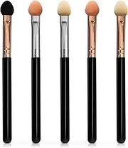 UorPoto Eyeshadow Applicators Sponge Double Sided Reusable 5Pcs Professional Blendable Organic Foam Tip Makeup Eye Shadow Applicator Brush Set Washable