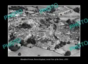 OLD POSTCARD SIZE PHOTO BLANDFORD FORUM DORSET ENGLAND, AERIAL VIEW TOWN 1953 2