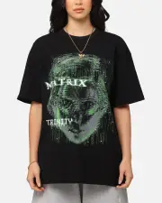 [AMERICAN THRIFT] American Thrift X The Matrix Trinity Heavy T-shirt Black - Size M M Black