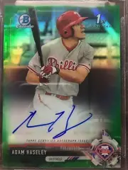 2017 Bowman Chrome Adam Haseley Green Refractor RC Auto BGS 9.5 10 /99